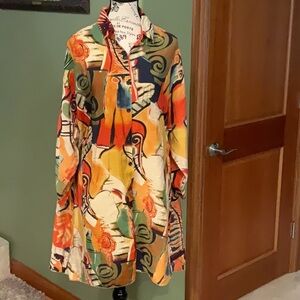 Colorful Abstract Print Dress